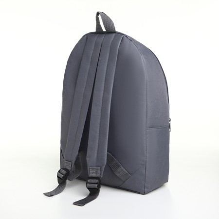 A backpack on the zipper is youth, external pocket, gray color-3