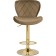 Barrier stool Porch metal/velor, gold/beige 47x53x89 cm