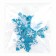 Decor "Snowflakes" on a glue base, set 6 pieces, blue color