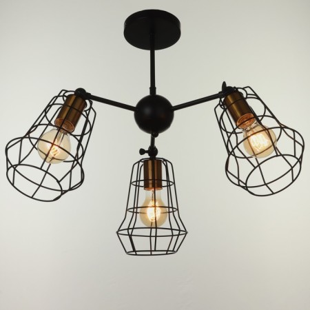 Chandelier 2210/3 E27 40W Black-Bronze 34.4x34.4x68 cm Bayerlux-1
