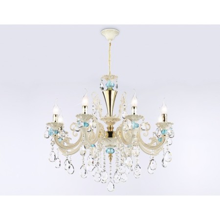Crystal chandelier with Ambrella Light, Classic, Tr4926, 8HE14, Gold, White Color-3