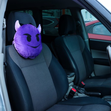 Pillow for the headrest Matech Smile Line, drawn, 30 x 30 x 10 cm, purple-1
