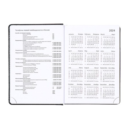 Dated diary 2025, Devente. Flag, B5 168 sheets, Devente.Barbara, a solid cover of leatches with foam rubber, perforation, liesse, block 70 g/m2, dark blue-8