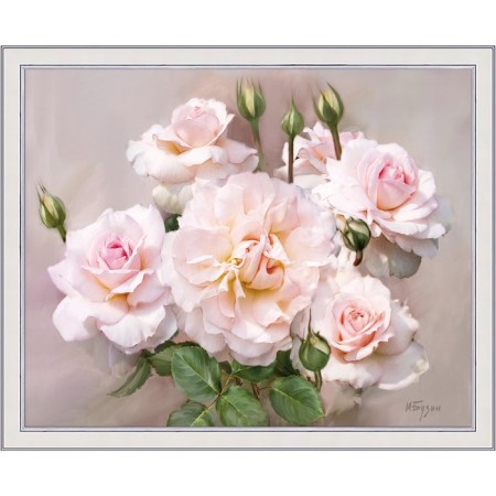 Reproduction of the painting "Rosa Floribunda", 40x50, frame (45-a355)