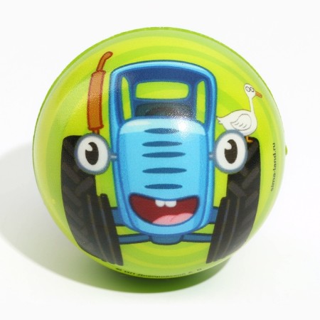 Soft ball, blue tractor, diameter 6.3 cm, mix-3