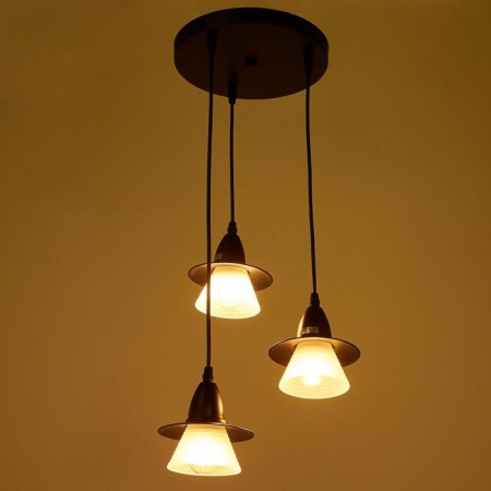 Economic light lamp 36081/3 3x40W E27 Black 33x33x75 cm-2
