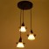 Economic light lamp 36081/3 3x40W E27 Black 33x33x75 cm