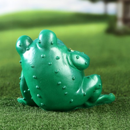 Garden figure "Frog rest" Green, 20cm-3