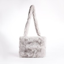Bag Cross-Bodi with a zipper, gray color