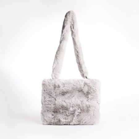 Bag Cross-Bodi with a zipper, gray color