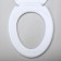 Sit with a toilet lid Rossplast "Decor. Drops ", 44.5 × 37.5 cm, white color