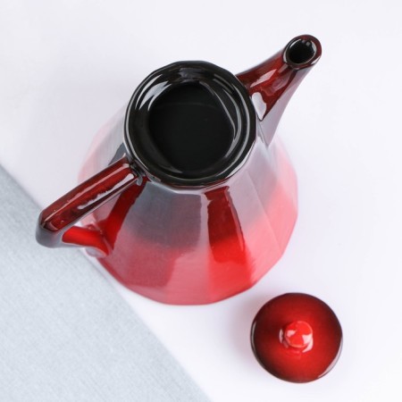 Coffee pot "Nostalgia" 0.7l / 12x16cm, red-3