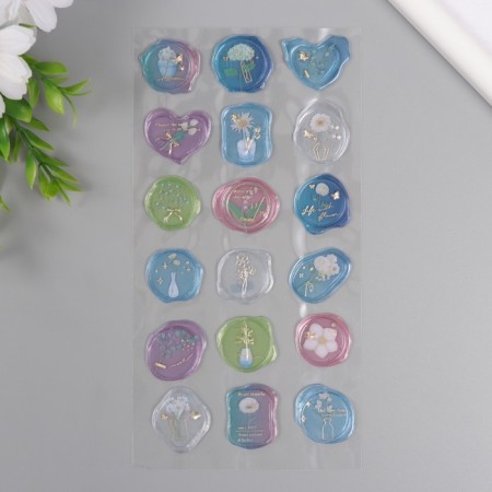 Stickers for creativity plastic "Color Floral Wealth" 9.3x20.4 cm-1