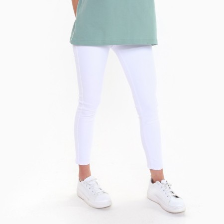 Women's jeans shortened, white color, size 46 (30)