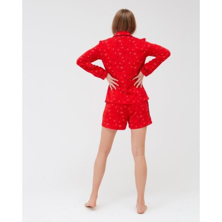 Women's pajamas (shirt, shorts) minku: Light Touch color red, rr 42-8