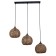 Bayerlux lamp "Trinity" 3he27 40W black 20x20-120 cm