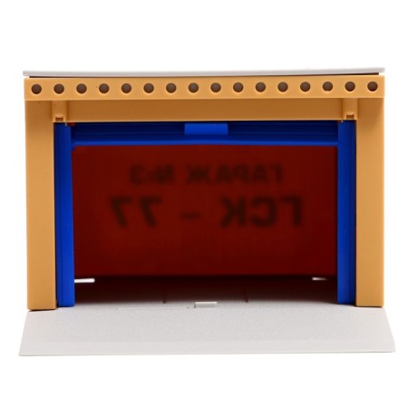 Model "Garage", 20.5 cm, gates open, yellow color-2