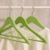 Shoulders - Wooden hangers Ladoom Brillant, 44.5 × 23 × 1.2 cm, 3 pcs, Green color