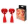 Paces on the chest notabu heart, sticini with brushes, reusable, red