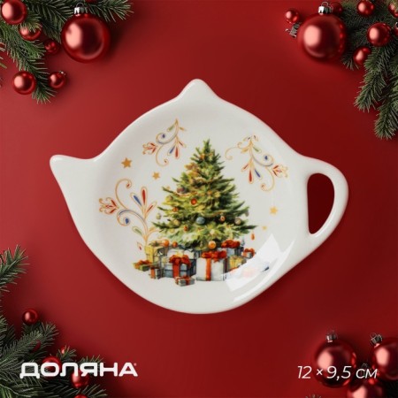 A stand for a tea bag New Year's share "Magic tree", 12 × 9 × 1.5 cm