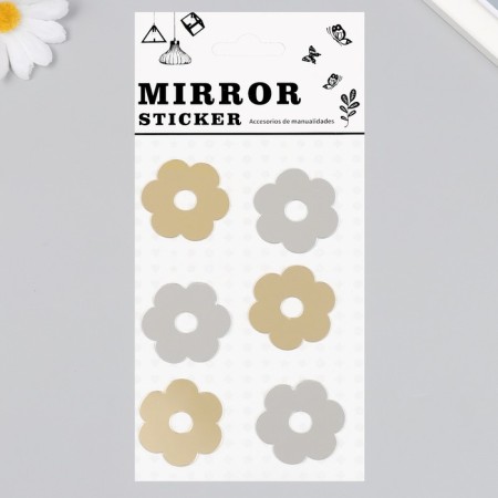 Mirror sticker "Flowers" 20x10 cm