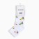 Women's socks, white color/flamingos, size 38-40