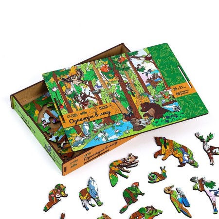 Фигурный пазл «‎Однажды в лесу»‎-4