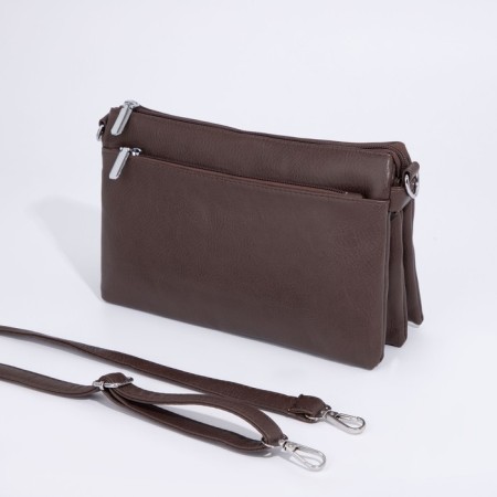 Cross-Bodi Bag on a zipper, brown color-3