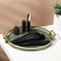 Storage for storing cosmetic supplies "Green", D - 27 x 3.4 cm, green/golden color