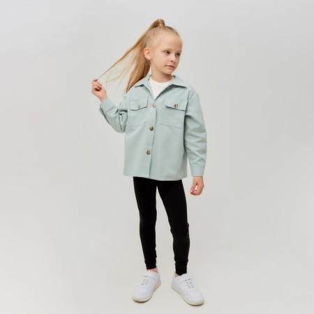 Minaku: Casual Collection Kids shirt, mint color, height 140-3