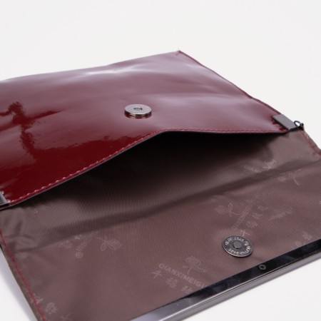 Set of bags with zipper, red color-4