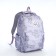 School backpack of textiles on lightning, 4 pockets, lilac color