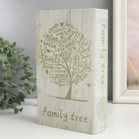 Safe-book wood to the leatherette "Family Tree" 21x13x5 cm-5