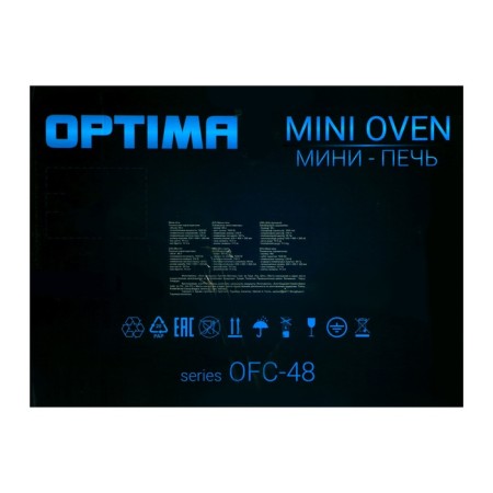 Mini-fucked Optima OFC-48W, 1600 W, 48 l, 50-300 ° C, timer, white-7