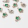 Connector "Heart" 2.2 × 1.6 × 0.7 cm, (set 10 pcs.), The color is light green in gold