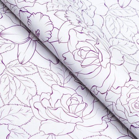Glossy packaging paper "Magnolia", bilateral, 70 x 100 cm-2