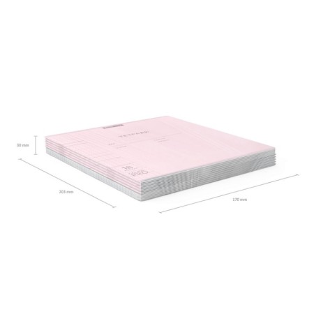 Notebook 18 sheets in a cage, Erichkrause Coverpro Pastel "Classic", with a plastic cover of 180 μm, an offset unit, whiteness 100%, pink-8