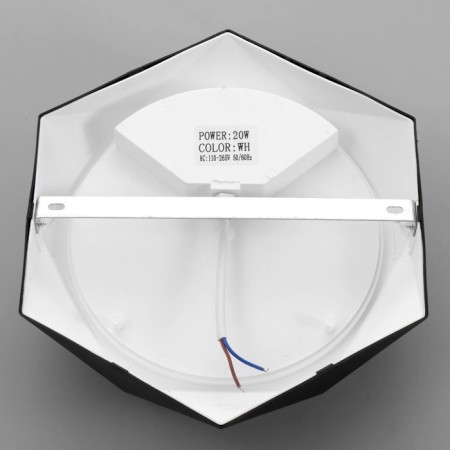 Lamp "Almazik" LED 20W 6000K black 51x51x7 cm-5