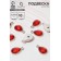 Suspension "drop" rifle 2.1 × 1.4 × 0.4 cm, (set 10 pcs.), Red color in gold