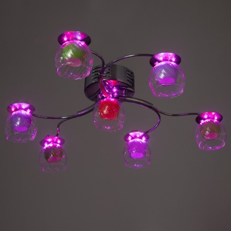 Luster "Lowing" 7x20W G4 chrome 65x65x15 cm-4