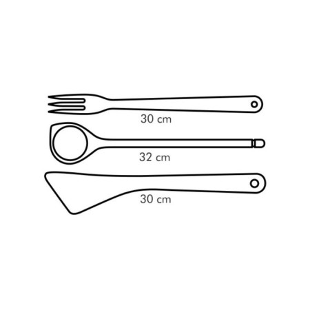 Tescoma Woody set, 3 pcs: spoon, spatula, fork-1