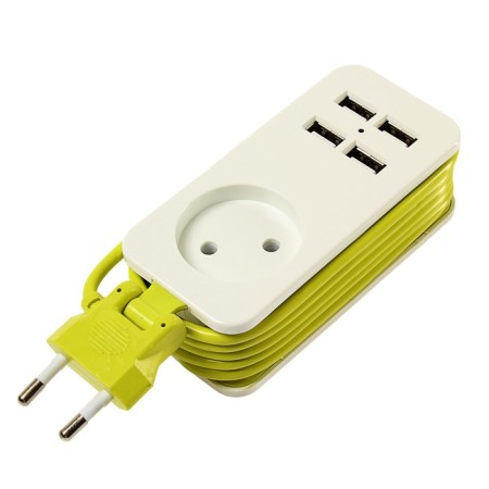 UNIEL extension cord, 1 outlet, 1.5 m, without salary, 4 usb (2.1 a)