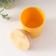 Bank for candles glass with a lid "yellow matte" 220 ml 7x7x8.4 cm