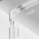 The internal corner connector for the built-in track system Technical tra010icl-22W, 10x8x10 cm, white color