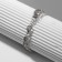Bracelet Metal "Snake", green color in silver, l = 16 cm