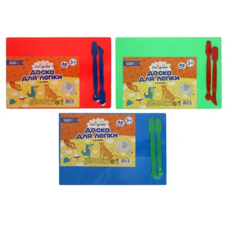 Plastic modeling board A5, 2 stacks, 1800 μm, color, mix