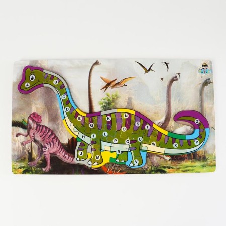 Children's wooden puzzle according to the numbers "Dinosaurs" mix-5