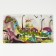 Children's wooden puzzle according to the numbers "Dinosaurs" mix