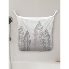 Organizer in a bath on suction cups “Trees in the fog”, for storing toys and trifles, size 33x39 cm