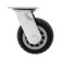 Wheel for transport trolleys rotary, d = 125, rubber coating on the site